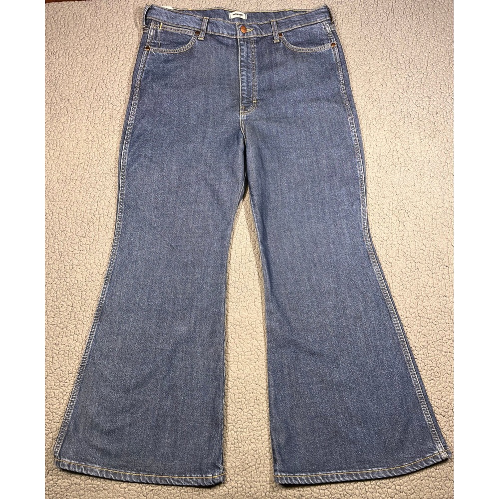 Wrangler Wanderer 622 High Rise Flare Jeans Blue Denim 34x30 112344788